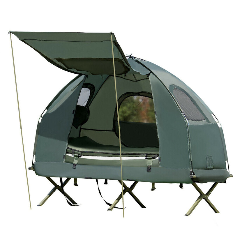 verris Compact Portable Pop-Up 1-Person Tent with Air Mattress and